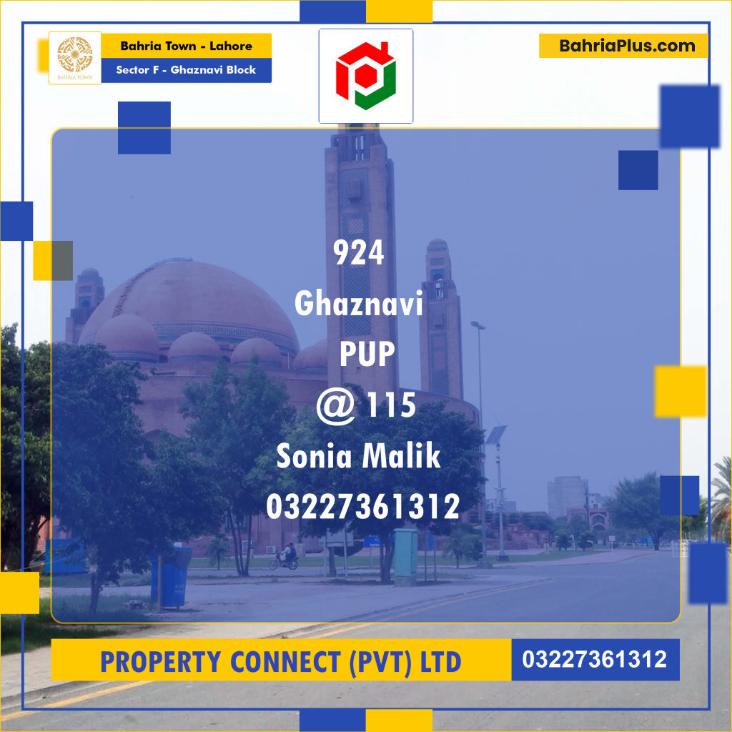 Residential Plot for Sale in Sector F - Ghaznavi Block -  Bahria Town, Lahore - (BP-209235)