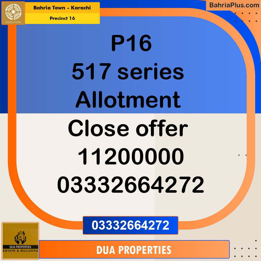 Residential Plot for Sale in Precinct 16 -  Bahria Town, Karachi - (BP-209243)