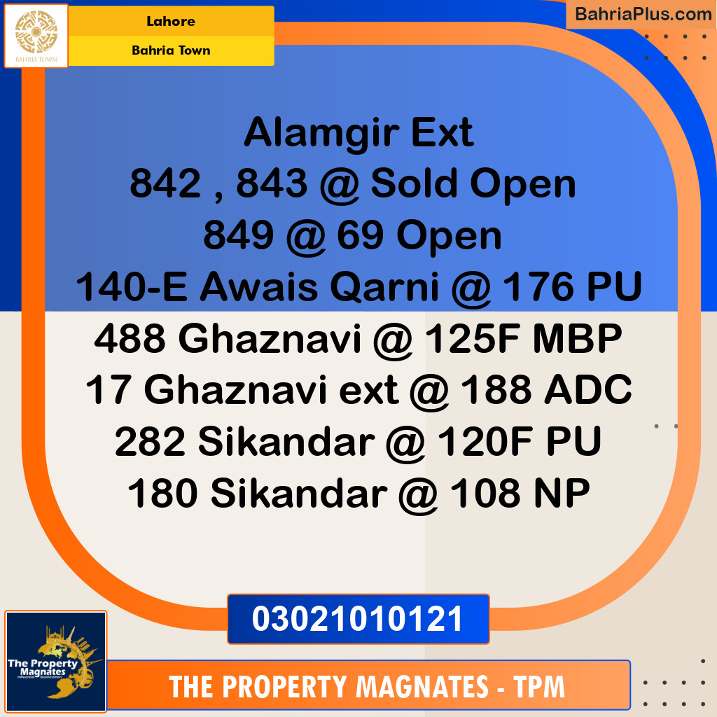 Residential Plot for Sale in Bahria Town, Lahore - (BP-209269)