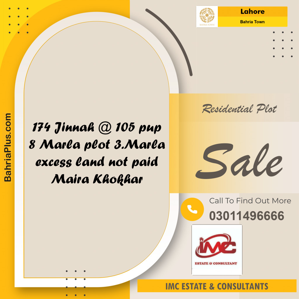 Residential Plot for Sale in Bahria Town, Lahore - (BP-209288)