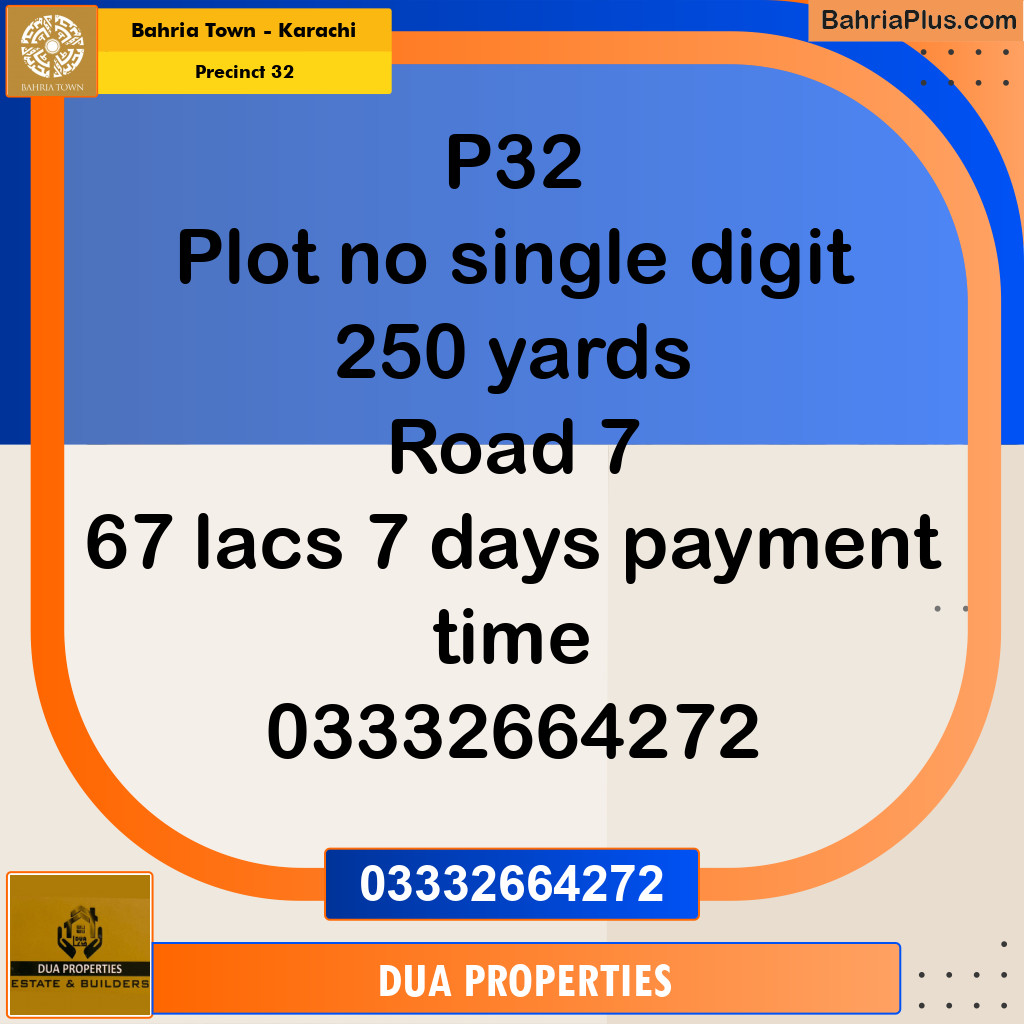 Residential Plot for Sale in Precinct 32 - Bahria Town, Karachi - (BP-209311)