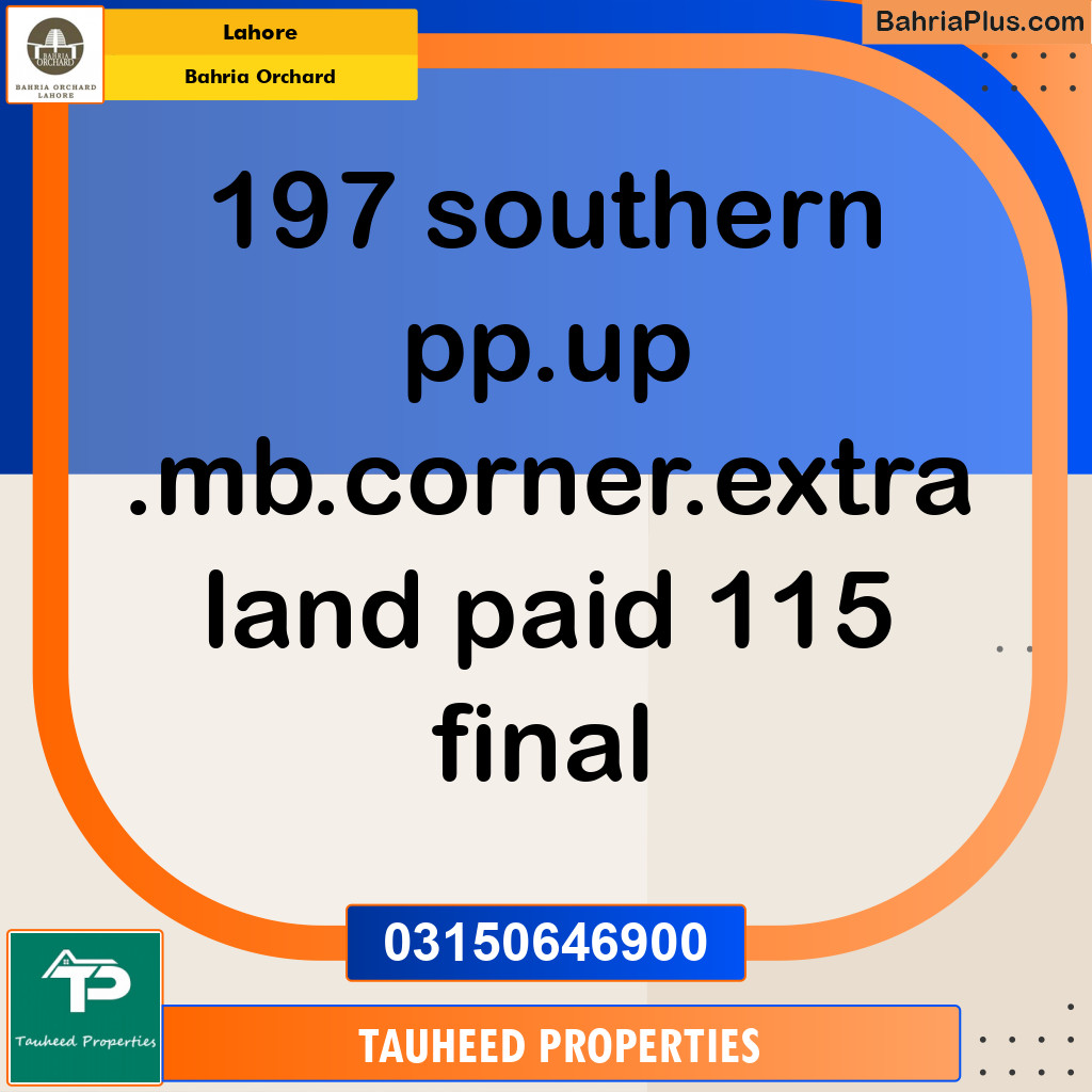 Residential Plot for Sale in Bahria Orchard, Lahore - (BP-209330)