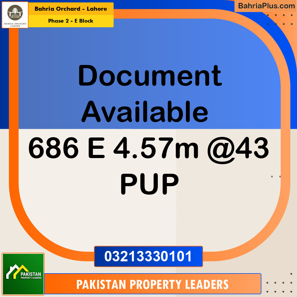 5 Marla Residential Plot for Sale in Phase 2 - E Block -  Bahria Orchard, Lahore - (BP-209377)
