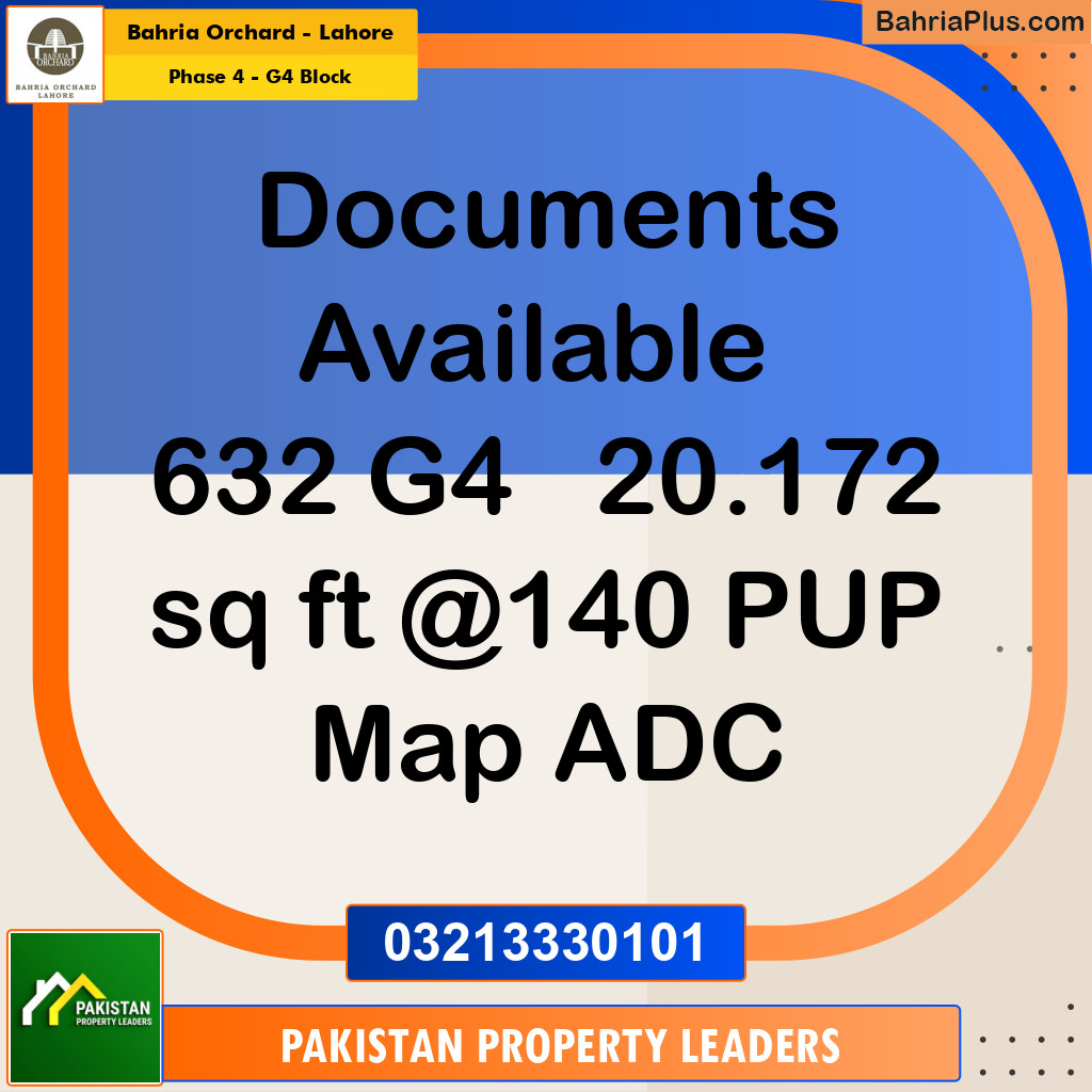 1 Kanal Residential Plot for Sale in Phase 4 - G4 Block -  Bahria Orchard, Lahore - (BP-209379)