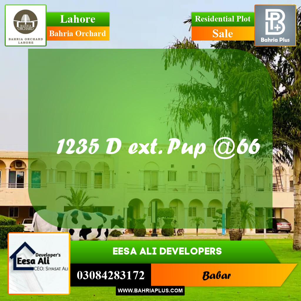 Residential Plot for Sale in Bahria Orchard, Lahore - (BP-209441)