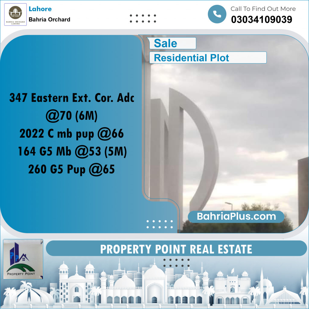 Residential Plot for Sale in Bahria Orchard, Lahore - (BP-209454)