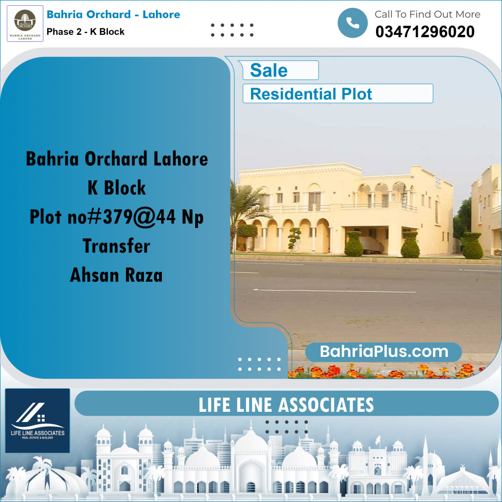 5 Marla Residential Plot for Sale in Phase 2 - K Block -  Bahria Orchard, Lahore - (BP-209531)