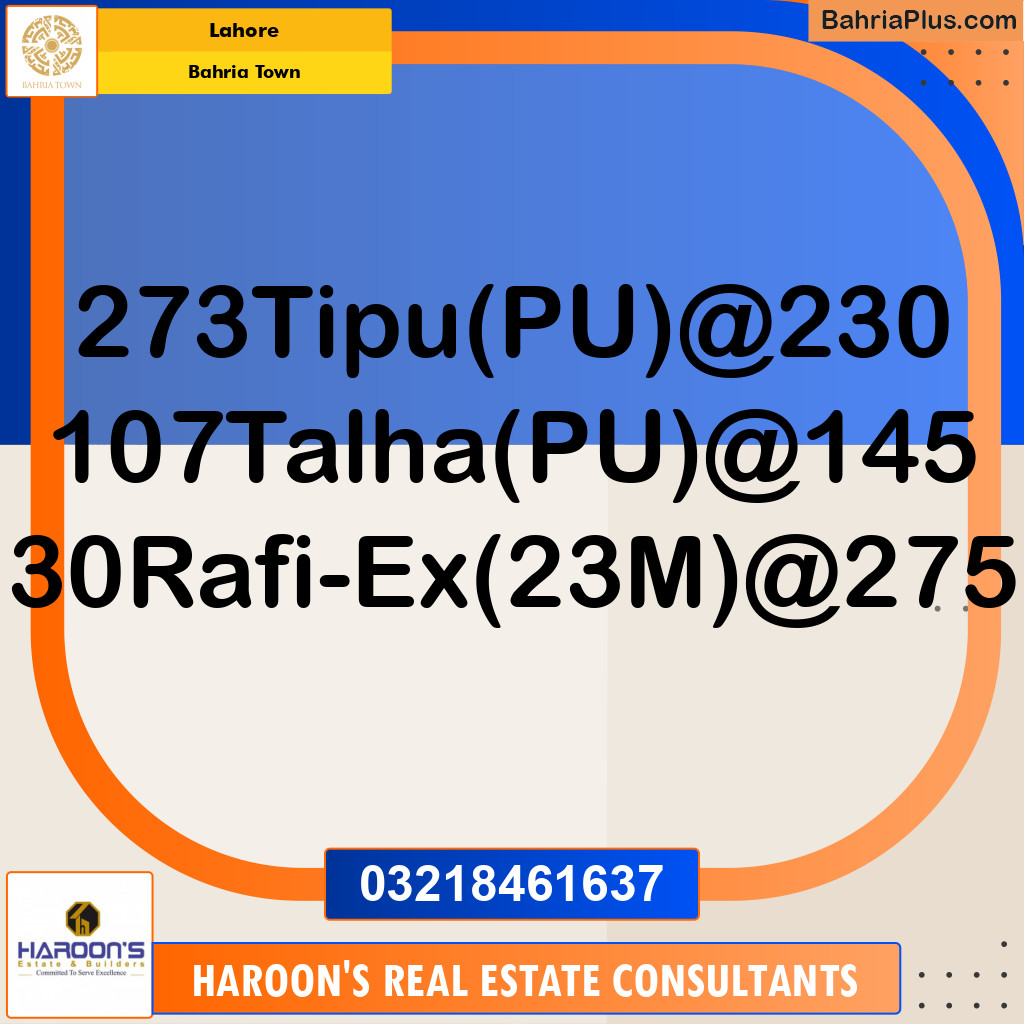 Residential Plot for Sale in Bahria Town, Lahore - (BP-209566)