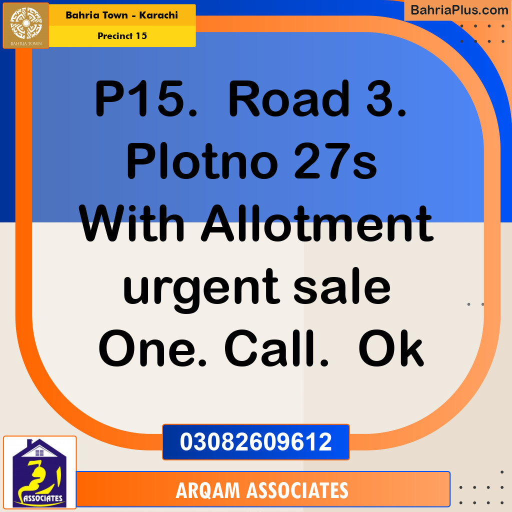 125 Sq. Yards Residential Plot for Sale in Precinct 15 -  Bahria Town, Karachi - (BP-209571)