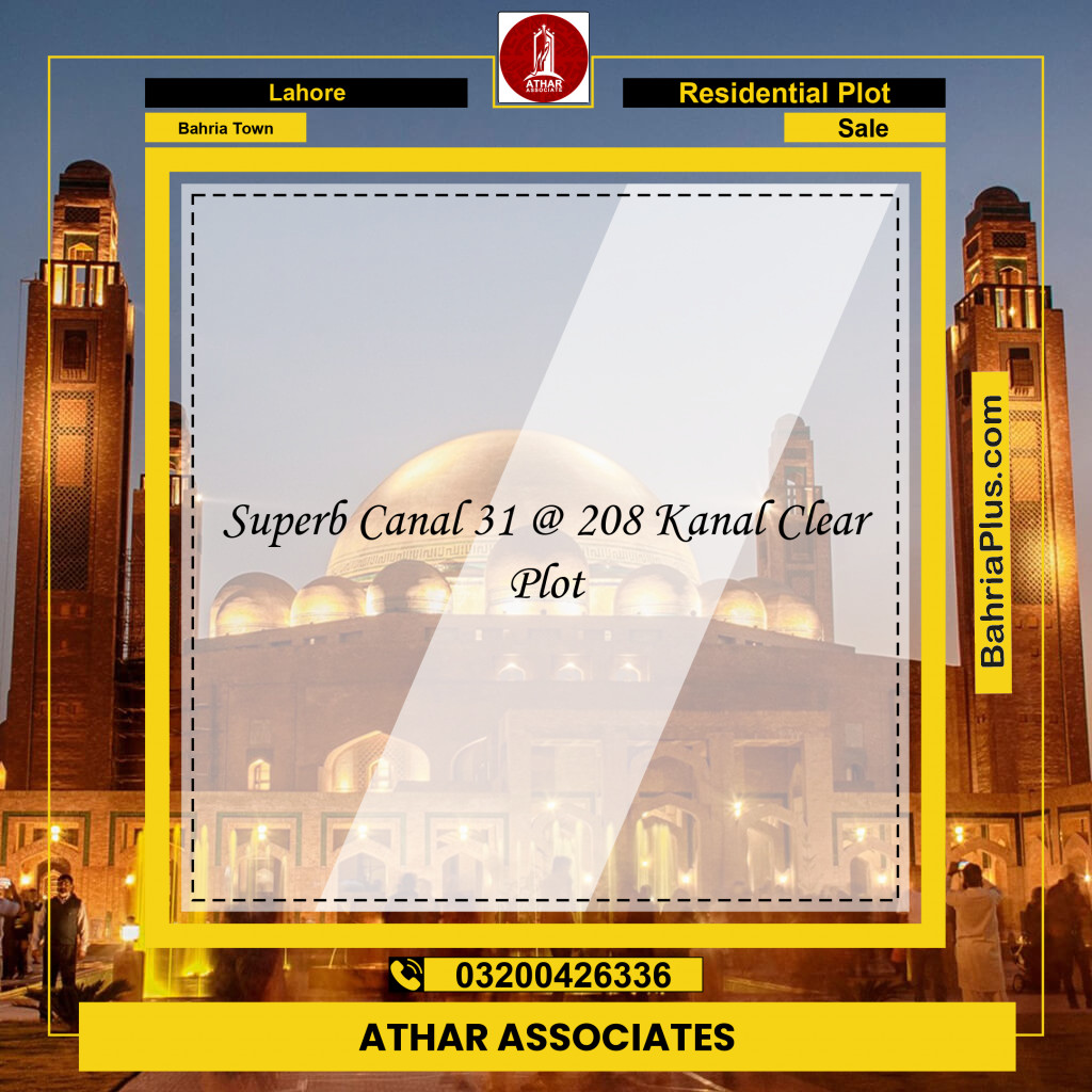 Residential Plot for Sale in Bahria Town, Lahore - (BP-209602)