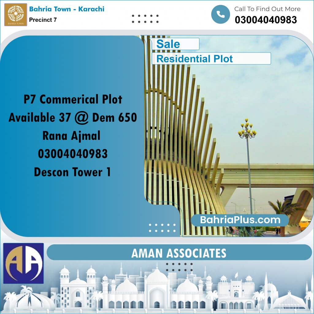 Residential Plot for Sale in Precinct 7 -  Bahria Town, Karachi - (BP-209683)