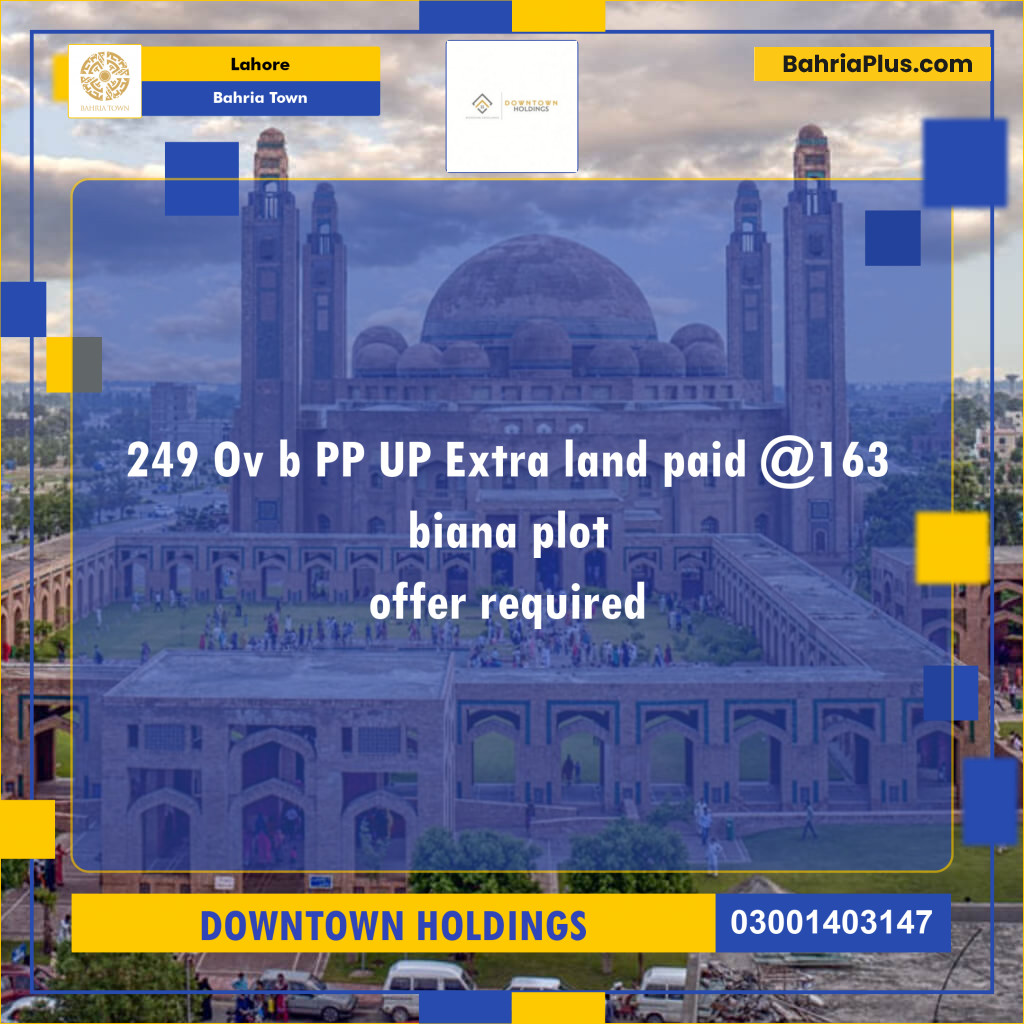Residential Plot for Sale in Bahria Town, Lahore - (BP-209810)
