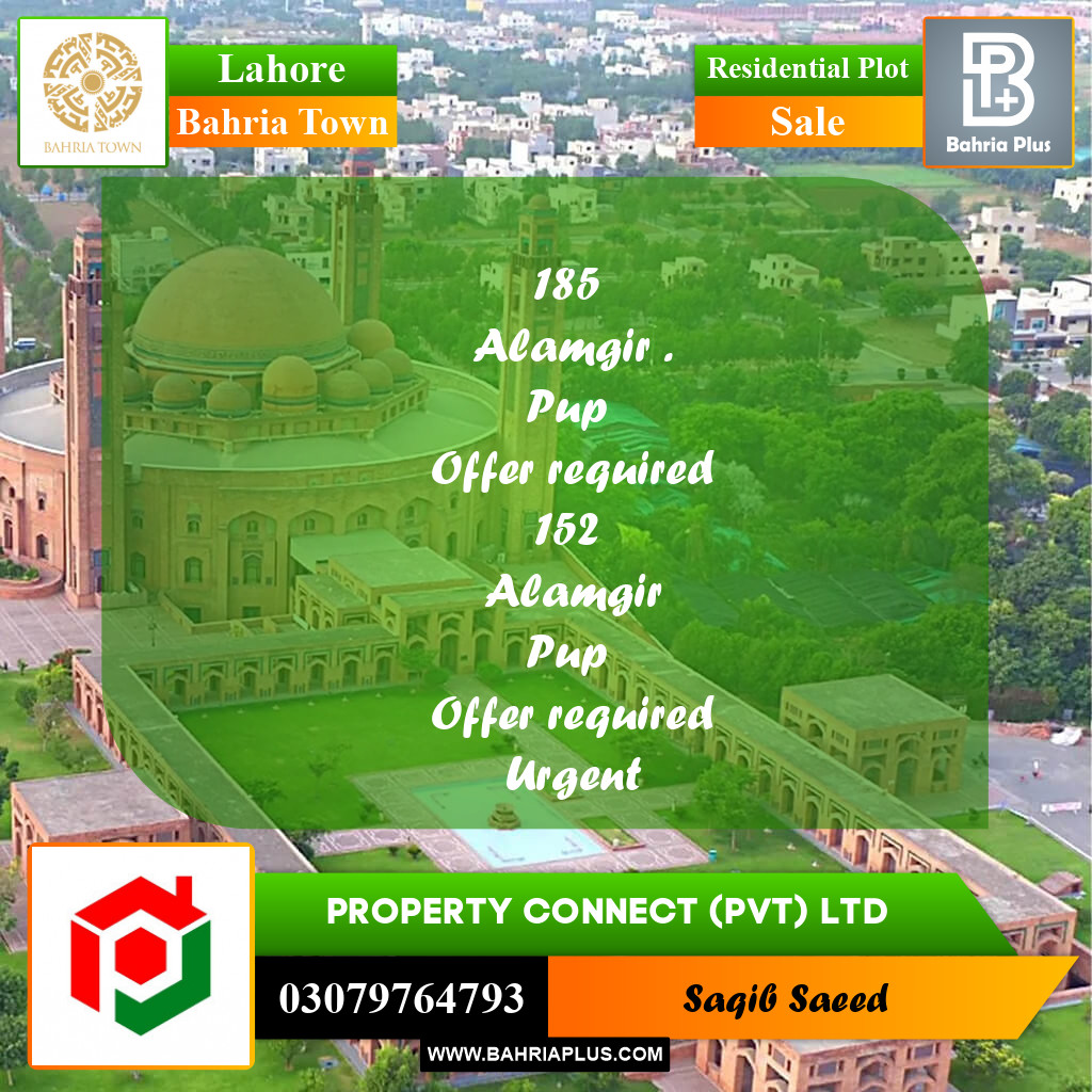 Residential Plot for Sale in Bahria Town, Lahore - (BP-209823)