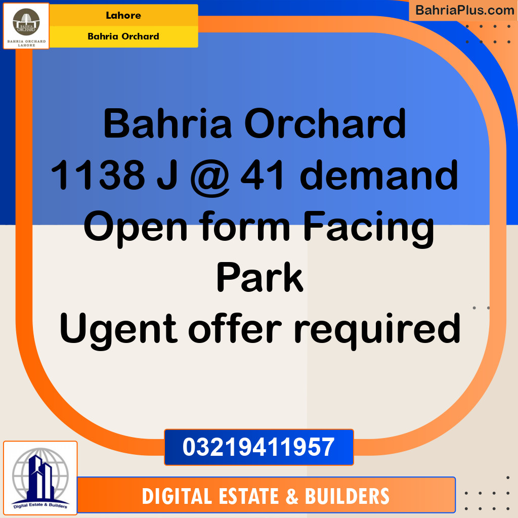 Residential Plot for Sale in Bahria Orchard, Lahore - (BP-209897)