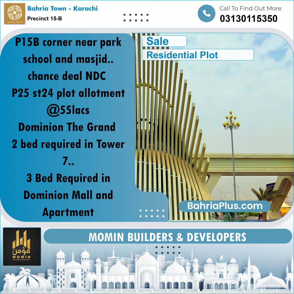 125 Sq. Yards Residential Plot for Sale in Precinct 15-B -  Bahria Town, Karachi - (BP-209936)