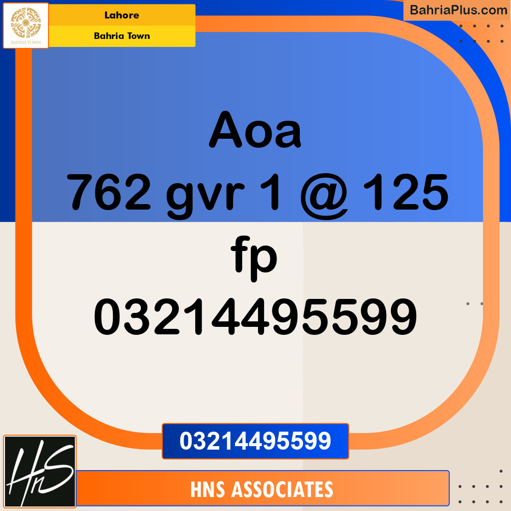 Residential Plot for Sale in Bahria Town, Lahore - (BP-210001)