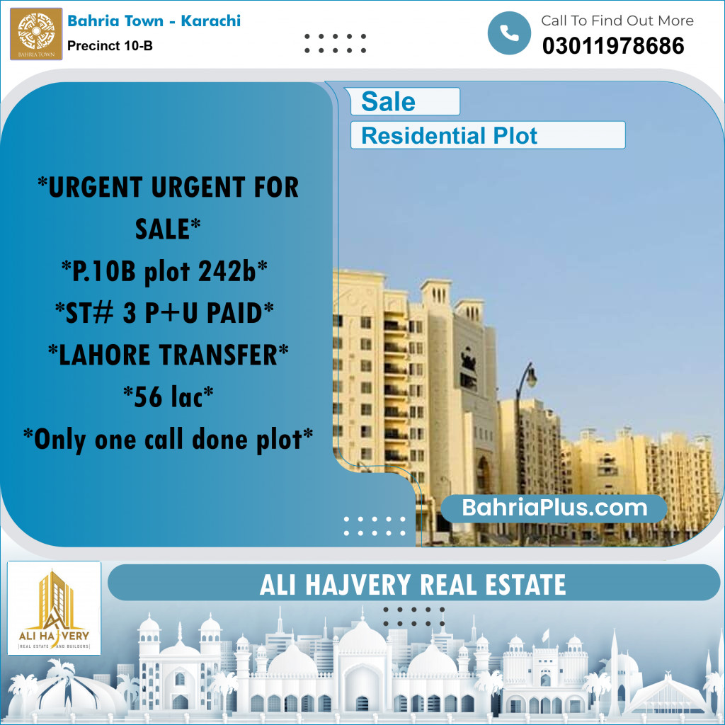 5 Marla Residential Plot for Sale in Precinct 10-B -  Bahria Town, Karachi - (BP-210068)