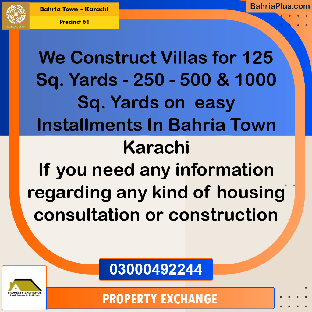 125 Sq. Yards Residential Plot for Sale in Precinct 61 -  Bahria Town, Karachi - (BP-210115)