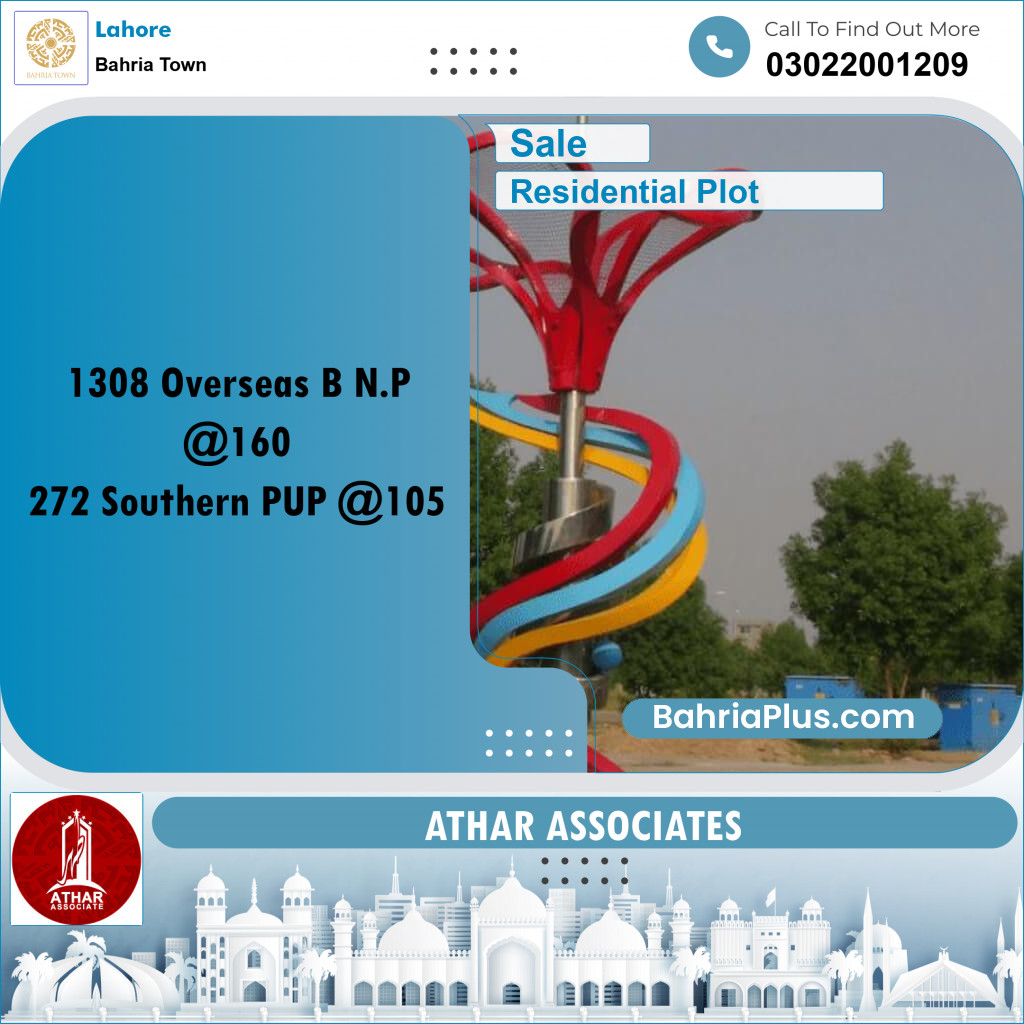 Residential Plot for Sale in Bahria Town, Lahore - (BP-210135)
