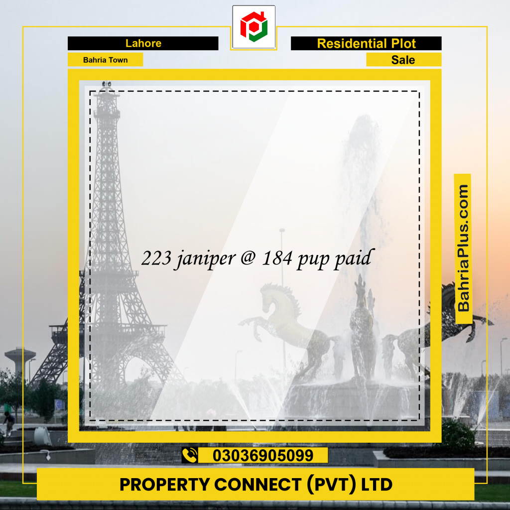 Residential Plot for Sale in Bahria Town, Lahore - (BP-210174)