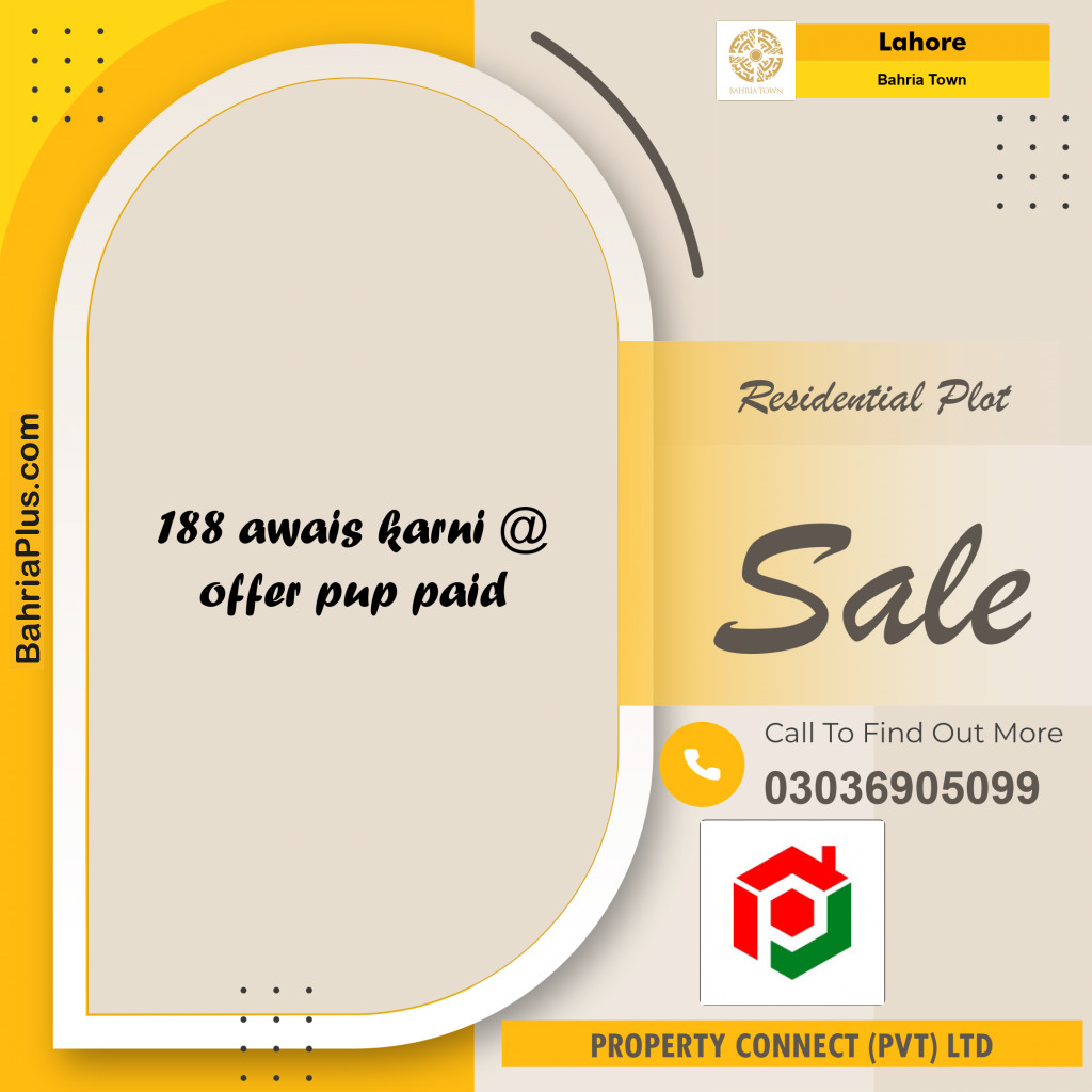 Residential Plot for Sale in Bahria Town, Lahore - (BP-210177)