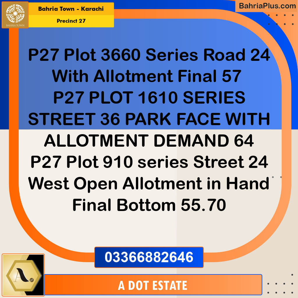 125 Sq. Yards Residential Plot for Sale in Precinct 27 -  Bahria Town, Karachi - (BP-210199)