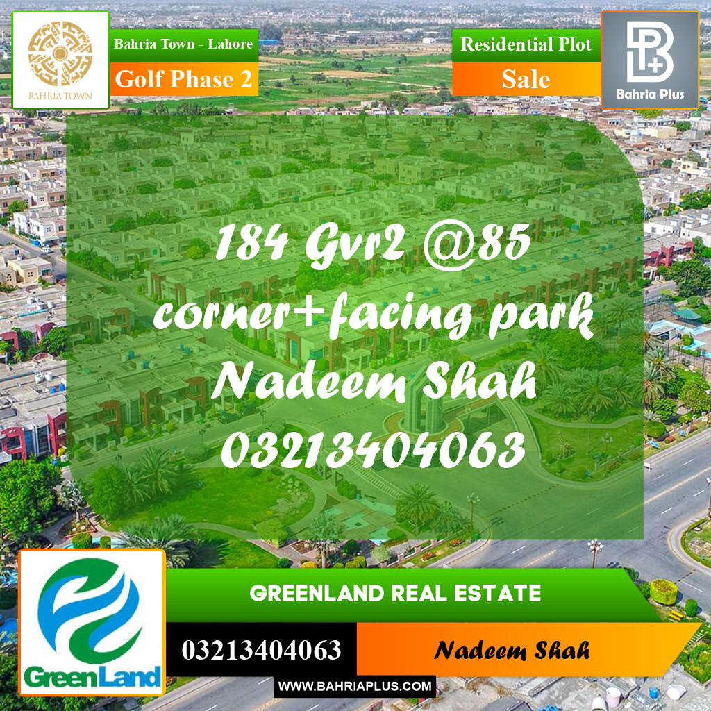 10 Marla Residential Plot for Sale in Golf Phase 2 -  Bahria Town, Lahore - (BP-210304)