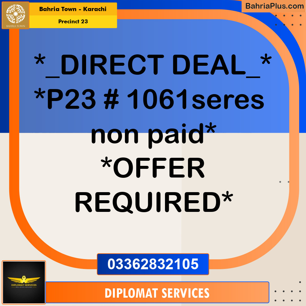125 Sq. Yards Residential Plot for Sale in Precinct 23 - Bahria Town, Karachi - (BP-210316)