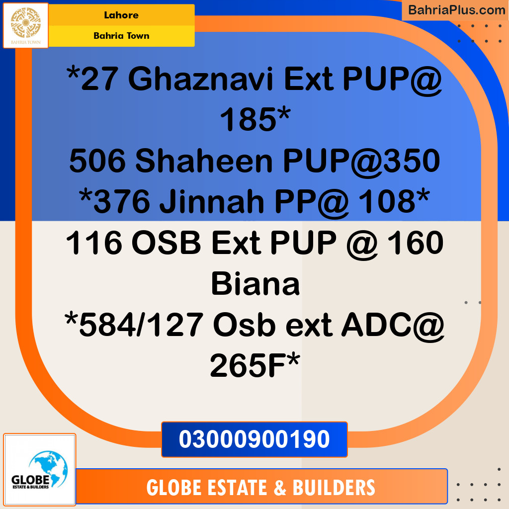 Residential Plot for Sale in Bahria Town, Lahore - (BP-210317)