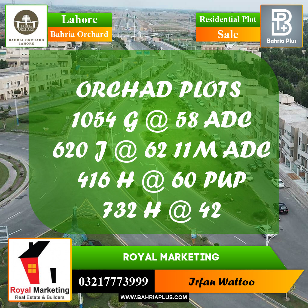 Residential Plot for Sale in Bahria Orchard, Lahore - (BP-210362)