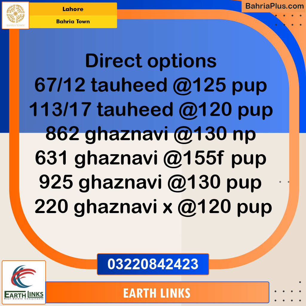 Residential Plot for Sale in Bahria Town, Lahore - (BP-210401)