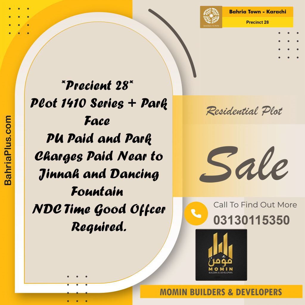 125 Sq. Yards Residential Plot for Sale in Precinct 28 -  Bahria Town, Karachi - (BP-210458)