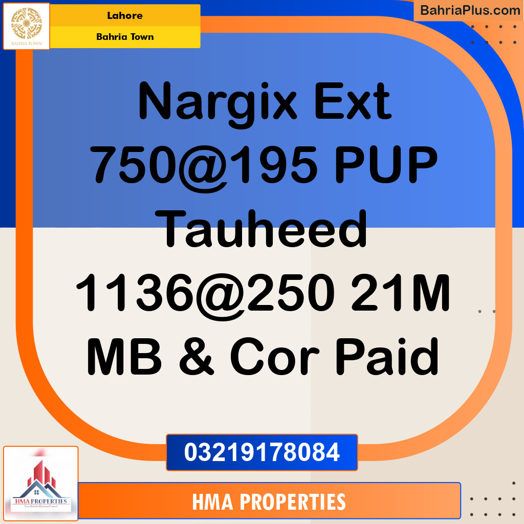 1 Kanal Residential Plot for Sale in Bahria Town, Lahore - (BP-210508)