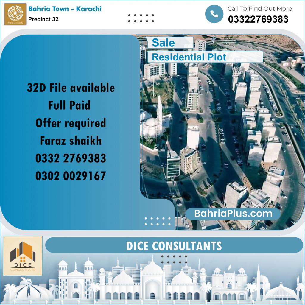 125 Sq. Yards Residential Plot for Sale in Precinct 32 -  Bahria Town, Karachi - (BP-210521)