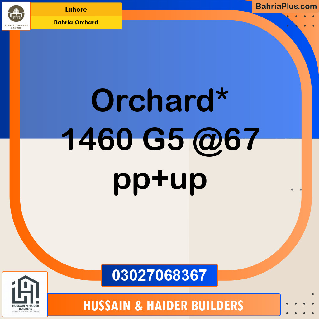 Residential Plot for Sale in Bahria Orchard, Lahore - (BP-210531)