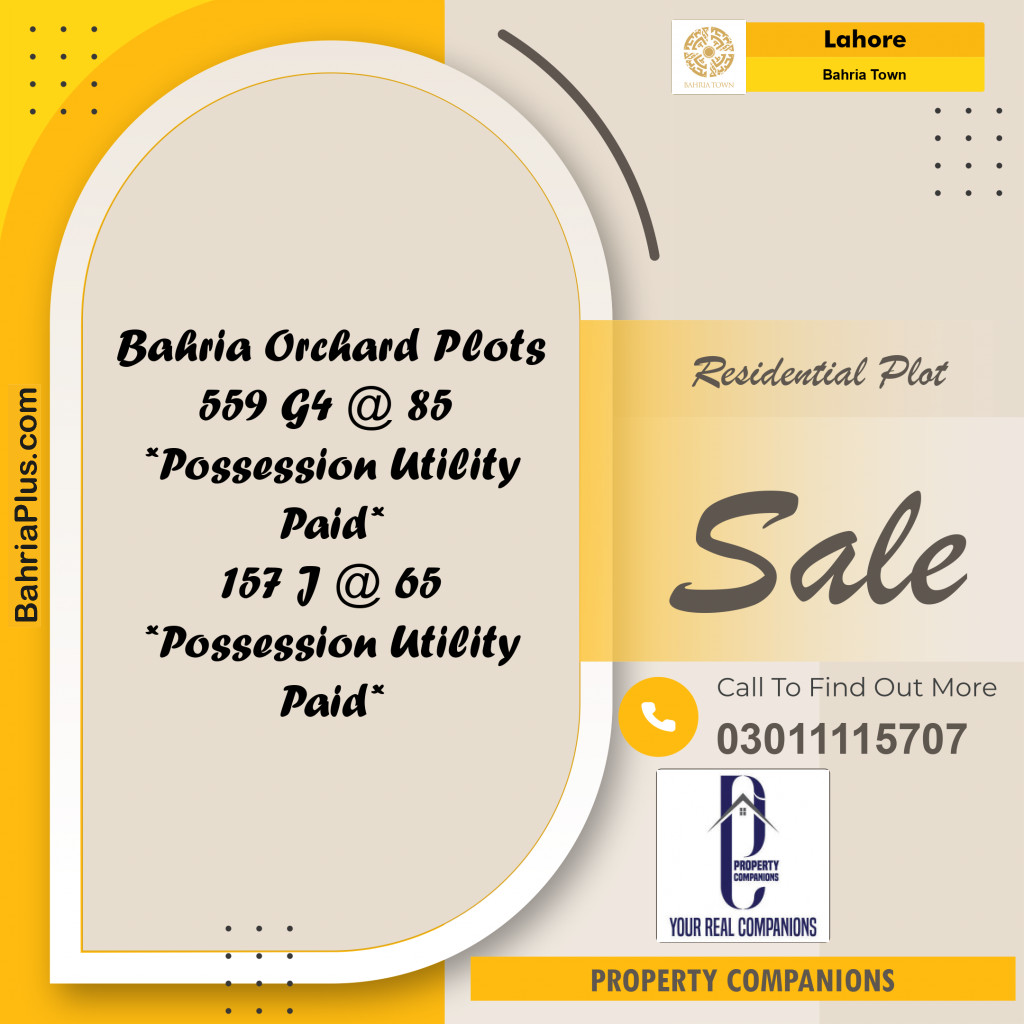 Residential Plot for Sale in Bahria Town, Lahore - (BP-210547)