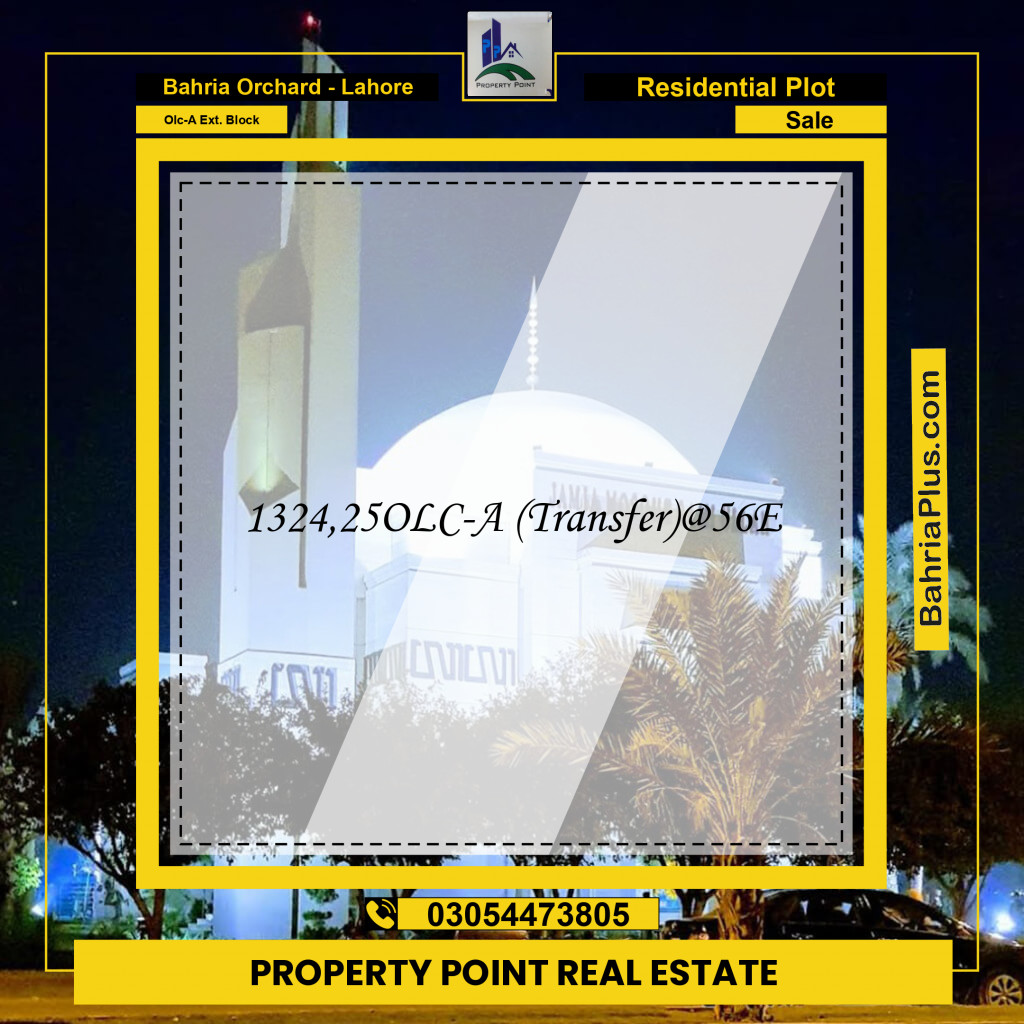 5 Marla Residential Plot for Sale in OLC-A Ext. Block -  Bahria Orchard, Lahore - (BP-210576)