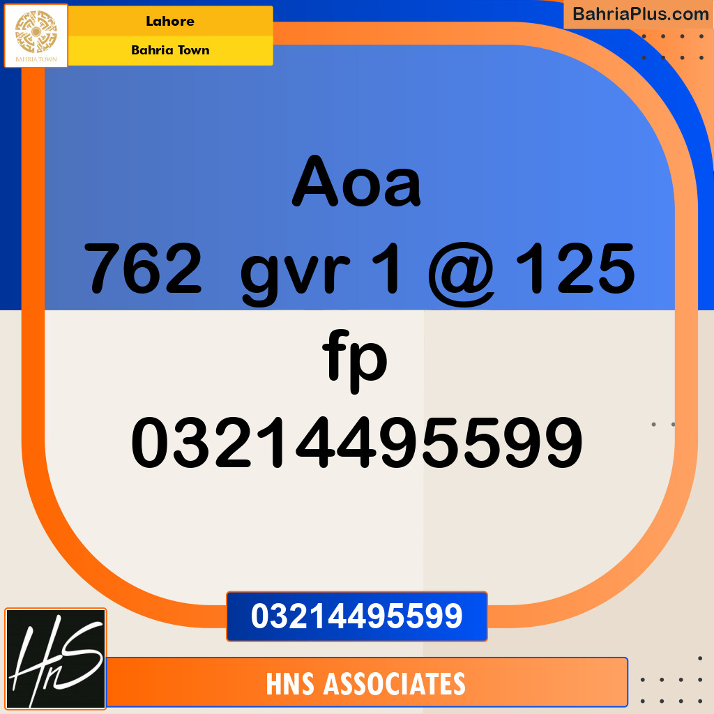 Residential Plot for Sale in Bahria Town, Lahore - (BP-210577)