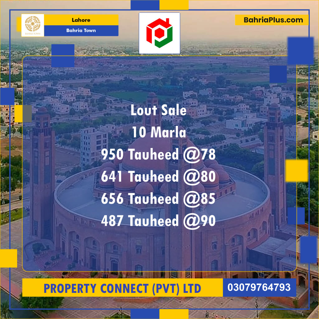 Residential Plot for Sale in Bahria Town, Lahore - (BP-210613)