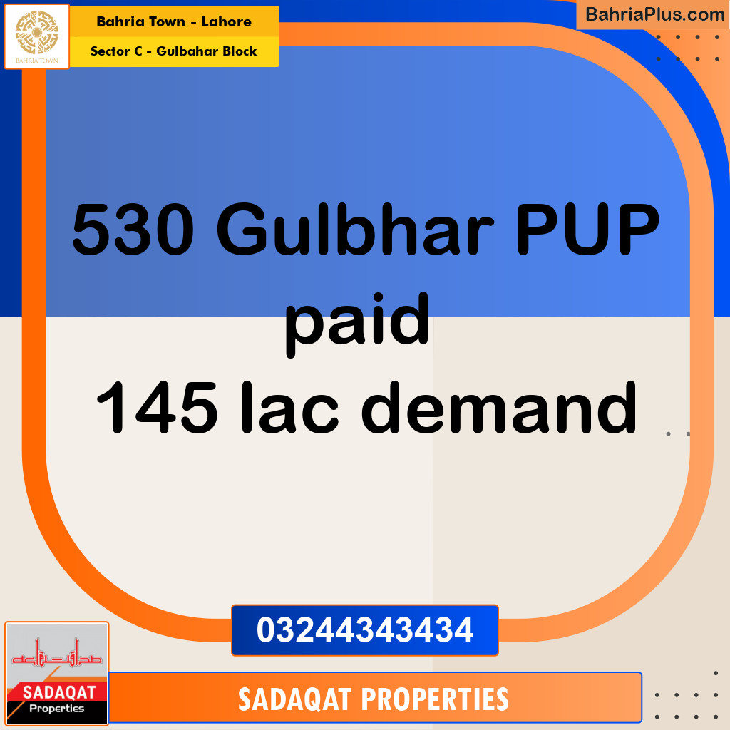 10 Marla Residential Plot for Sale in Sector C - Gulbahar Block -  Bahria Town, Lahore - (BP-210666)