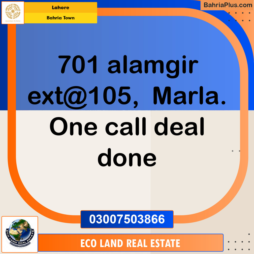 Residential Plot for Sale in Bahria Town, Lahore - (BP-210745)