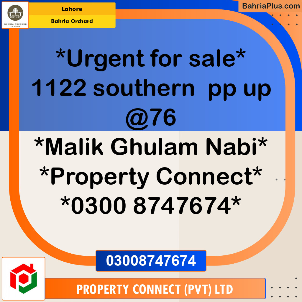 Residential Plot for Sale in Bahria Orchard, Lahore - (BP-210747)