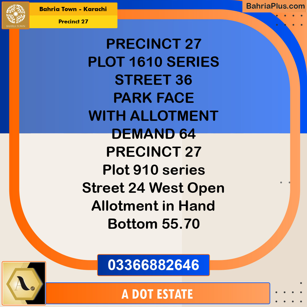 125 Sq. Yards Residential Plot for Sale in Precinct 27 -  Bahria Town, Karachi - (BP-210855)