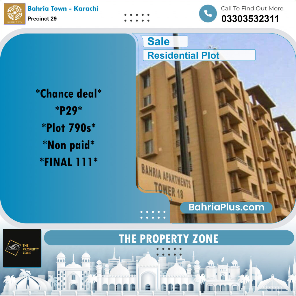 500 Sq. Yards Residential Plot for Sale in Precinct 29 -  Bahria Town, Karachi - (BP-210915)