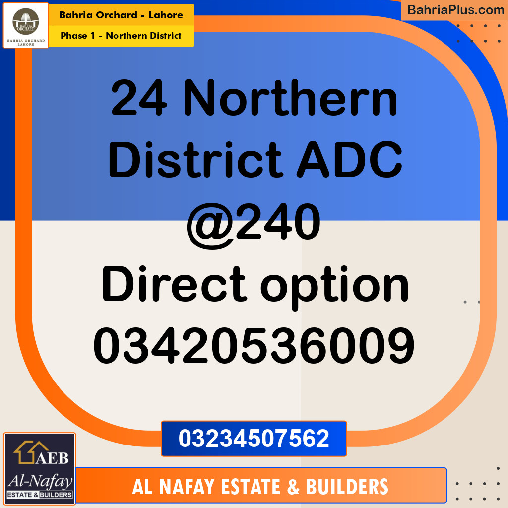 Residential Plot for Sale in Phase 1 - Northern District -  Bahria Orchard, Lahore - (BP-211052)