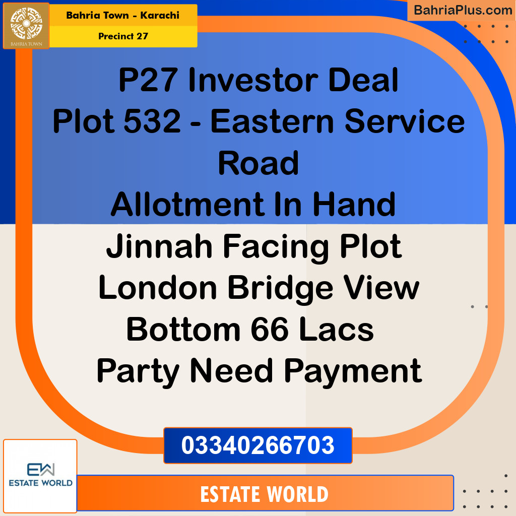 125 Sq. Yards Residential Plot for Sale in Precinct 27 -  Bahria Town, Karachi - (BP-211083)