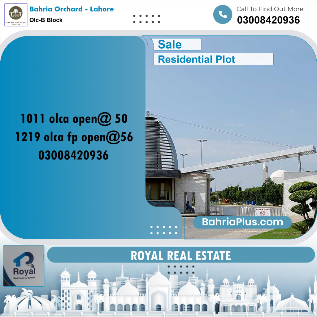 5 Marla Residential Plot for Sale in OLC-B Block -  Bahria Orchard, Lahore - (BP-211095)