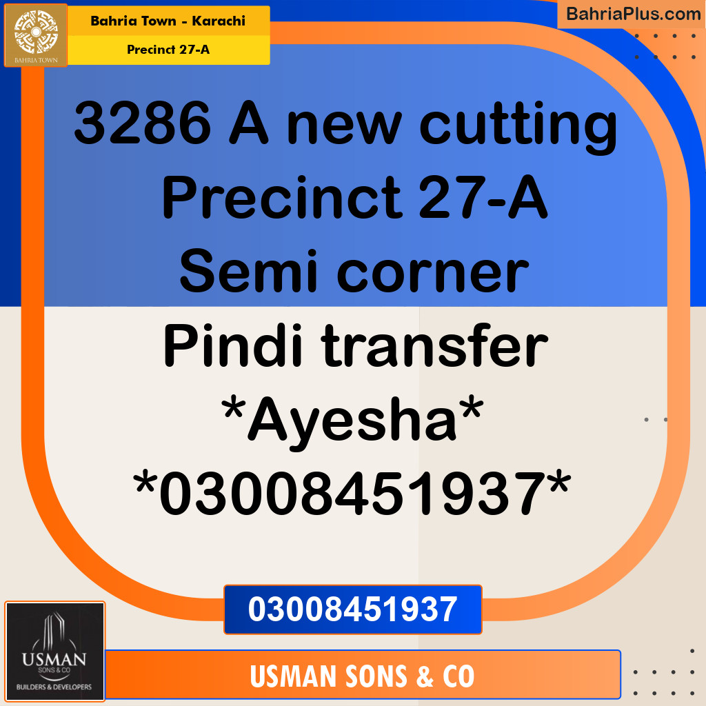 Residential Plot for Sale in Precinct 27-A -  Bahria Town, Karachi - (BP-211149)