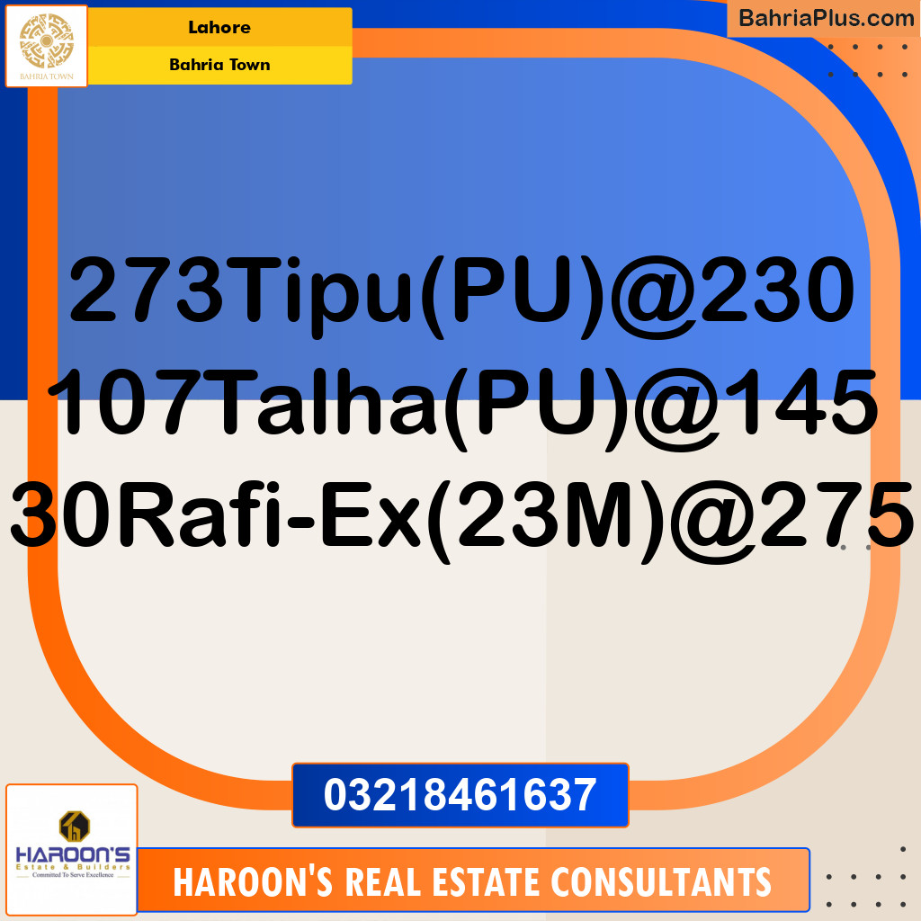 Residential Plot for Sale in Bahria Town, Lahore - (BP-211196)