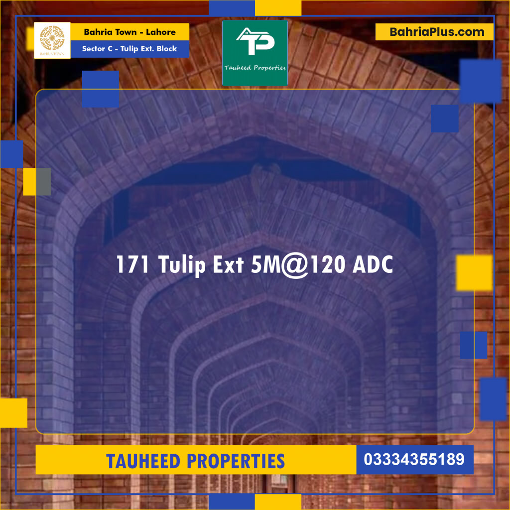 5 Marla Residential Plot for Sale in Sector C - Tulip Ext. Block -  Bahria Town, Lahore - (BP-211243)